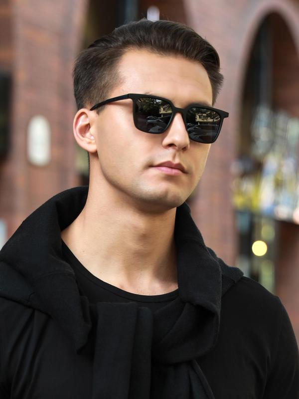 1 Pair Men's Classic Casual Square Frame Sunglasses, Outdoor Sports Cycling Glasses, Sunglasses for Everyday Use
