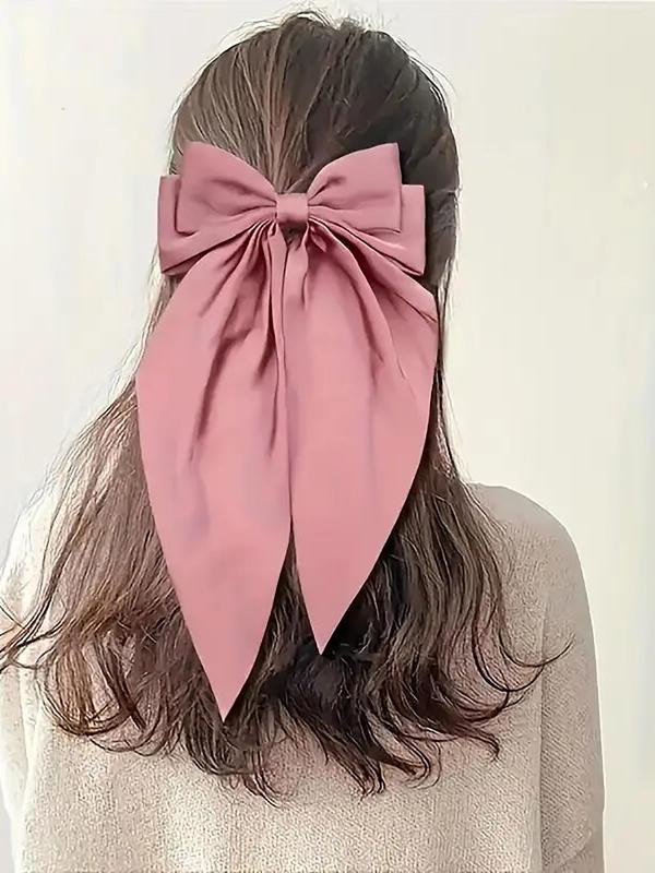 Random Color Cute Bowknot Design Hair Clip, Elegant Hair Accessories for Women & Girls, Minimalist Headwear Suitable for Thick Hair