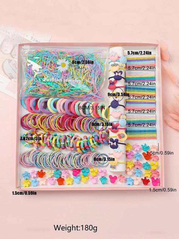 Women's Colorful Hair Accessories Set, Including Bow & Flower & Starfish & Rabbit Decor Hair Ties, Hair Claws, Hair Pins, Cute Hair Accessories for Women