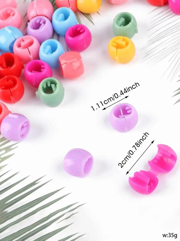 100pcs Mixed Color Round Design Fashionable Small Hair Clip for Daily Life, Casual Simple Plain Color Hair Clips, Fashion Hair Accessories for Women & Girls