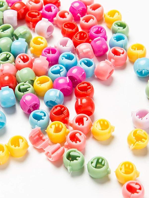 100pcs Mixed Color Round Design Fashionable Small Hair Clip for Daily Life, Casual Simple Plain Color Hair Clips, Fashion Hair Accessories for Women & Girls