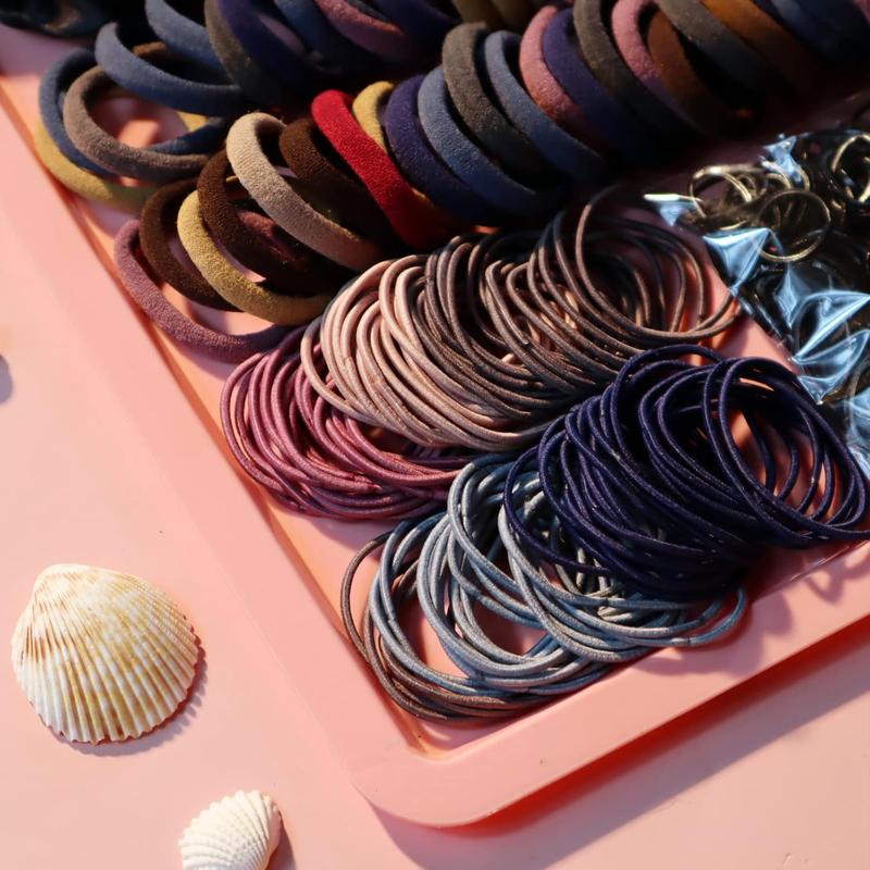 755counts Hair Accessories for Woman Set Seamless Ponytail Holders Variety Hair Scrunchies Hair Bands Scrunchy Hair Ties For Thick and Curly