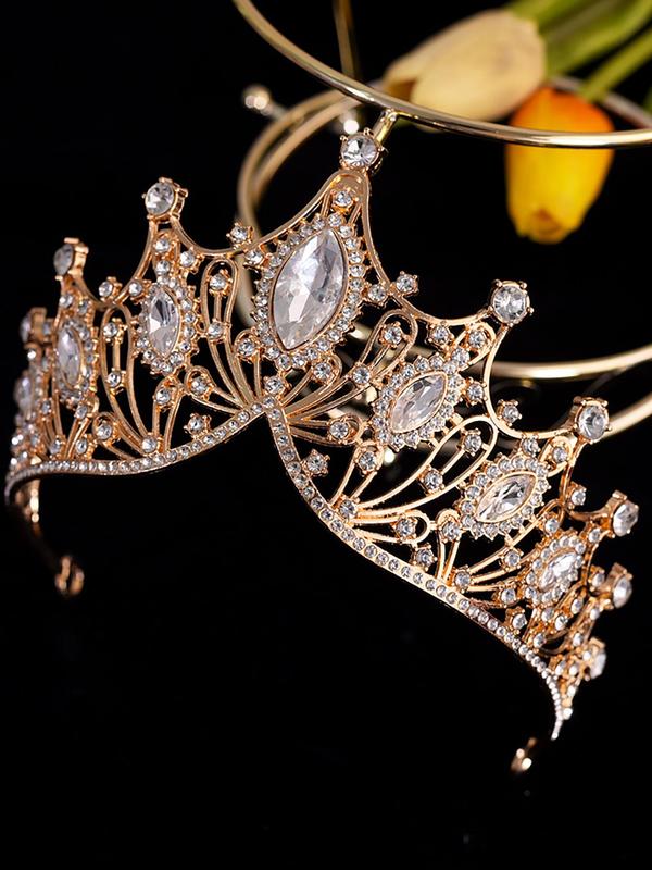 Baroque Style Crown Tiara, Vintage Style Crown Tiara for Wedding Bridal Party Formal Occasions, Fashion Hair Accessories for Women