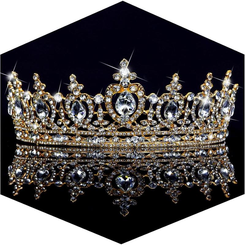 Tiaras for Women, Crystal Queen Crown Rhinestone Princess Tiara, Bridal Tiara Wedding Tiaras for Bride, Birthday Tiara for Women, Quinceanera Headpieces for Prom Pageant Cosplay Party