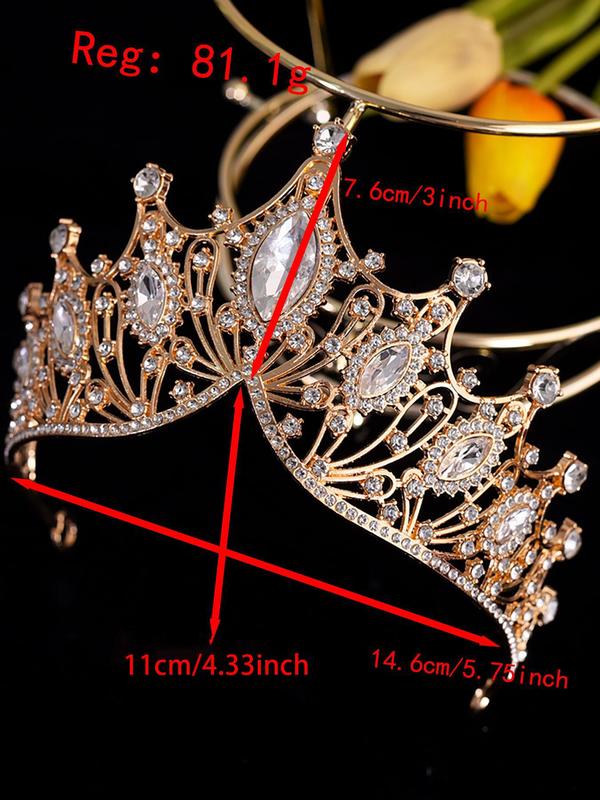 Baroque Style Crown Tiara, Vintage Style Crown Tiara for Wedding Bridal Party Formal Occasions, Fashion Hair Accessories for Women