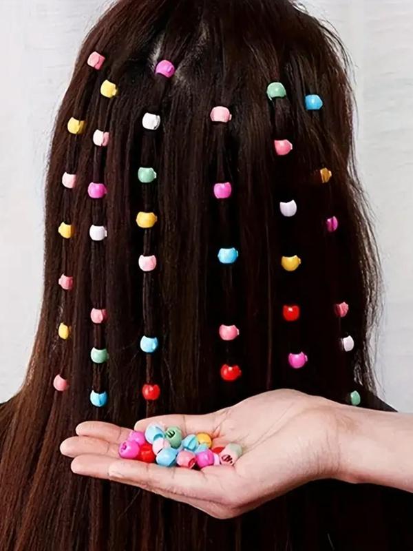 100pcs Mixed Color Round Design Fashionable Small Hair Clip for Daily Life, Casual Simple Plain Color Hair Clips, Fashion Hair Accessories for Women & Girls