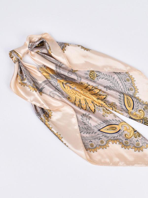 Women's Elegant Scarf Print Hair Band, Boho Style Hair Band for Women & Girls, Fashion Hair Accessories for Party, Daily Clothing Decor