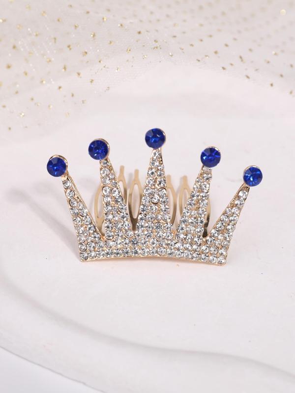 Rhinestone Crown Decor Hair Comb for Wedding, Elegant Bridal Headwear for Wedding Bridal Party Formal Occasions, Fashion Hair Accessories for Women
